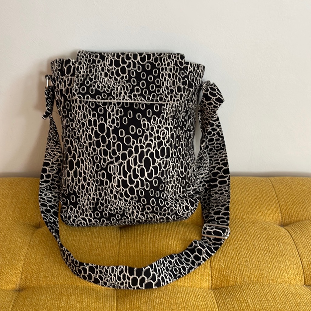 .Gently Used Handmade With Love For Krischris Creations Black/White Crossbody
